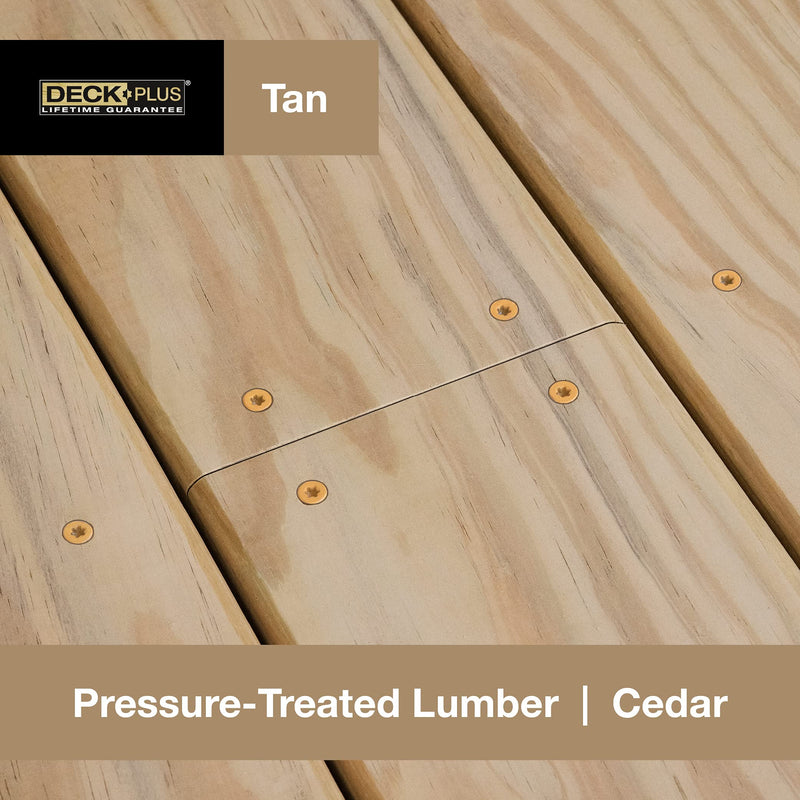 Deck Plus 48410 Wood Screws #8 x 1-1/4", Tan, 1lb Box #8 x 1-1/4" - NewNest Australia