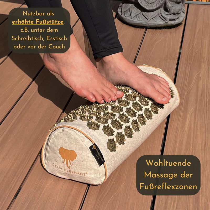 Calm Elephant Original Premium 2-In-1 Acupressure Knee Cushion & Extra High Knee Roll Positioning Roller, For Knee Pain And Back Pain, Relieve Tension In The Legs, Supplement To Acupressure Mat - NewNest Australia