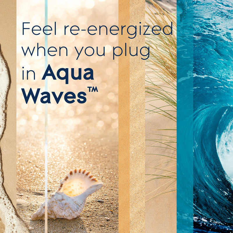 Glade PlugIns Refills Air Freshener, Scented and Essential Oils for Home and Bathroom, Aqua Waves, 1.34 Fl Oz, 2 Count - NewNest Australia