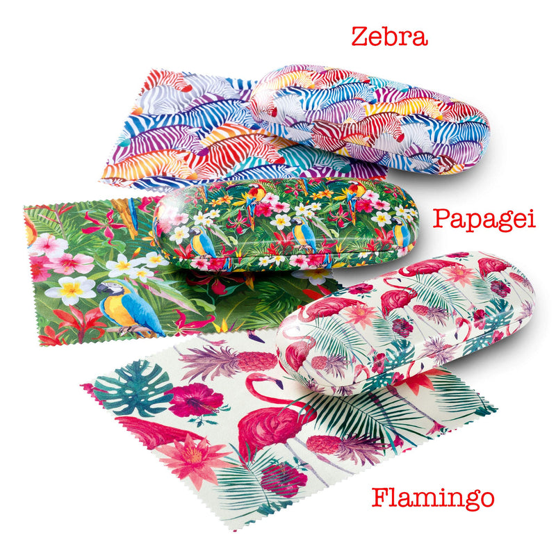 FEFI - Hardcase glasses case: WILDLIFE with matching microfiber cloth Flamingo - NewNest Australia