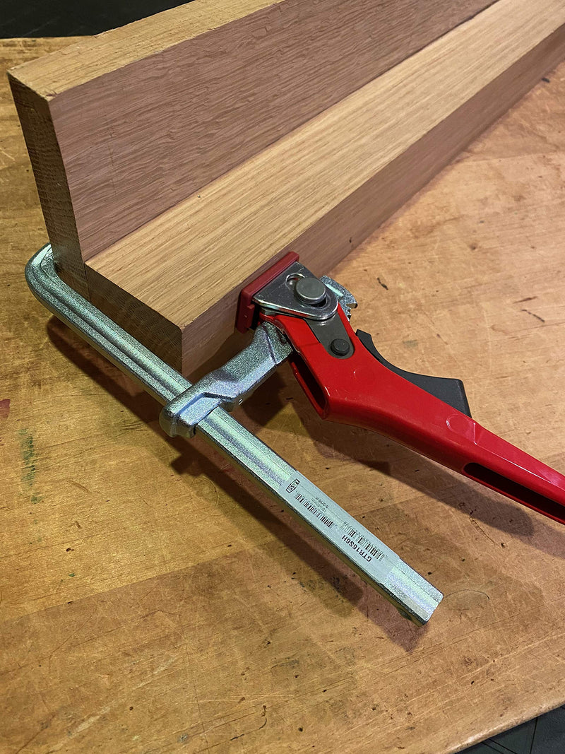 Bessey GTR16S6H All Steel Ratcheting Table Clamp with 6 5/16" Capacity x 2 5/16" Throat Depth & 540 lb Clamping Force, Red/Silver - NewNest Australia