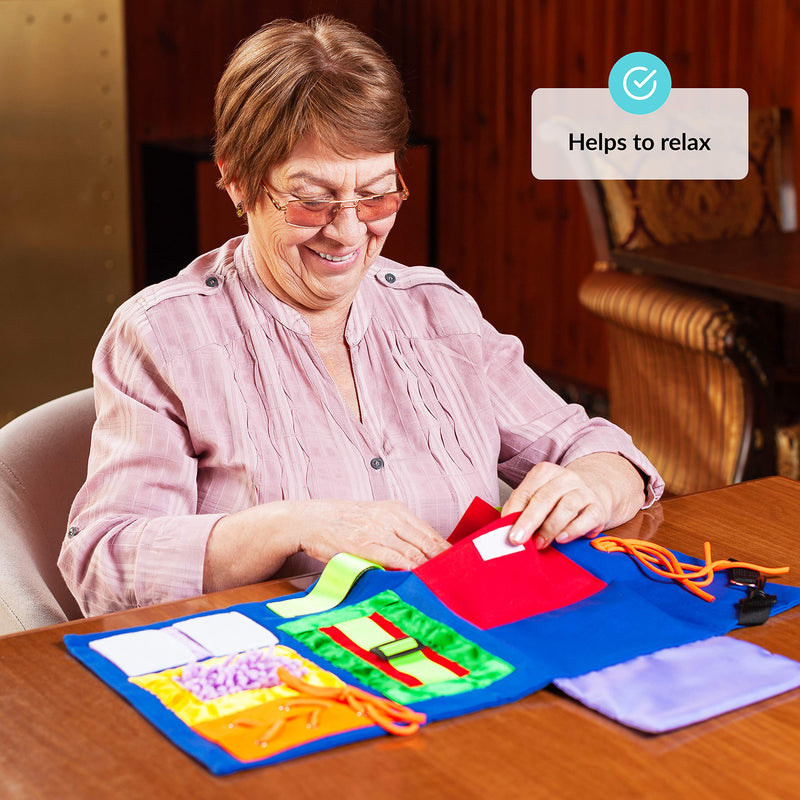 Fidget Blanket | Calming & Comforting Activities for Adults with Dementia | Sensory Blanket | Dementia Products for Elderly | Helps with: Alzheimers, Dementia, Asperger’s, Autism, Anxiety and More - NewNest Australia