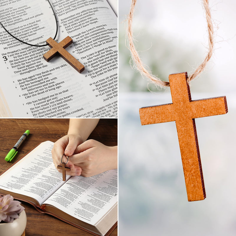 Mr. Pen- Wooden Crosses, 1.2 x 1.75 Inches, 50 Pack, Small Wooden Crosses, Wood Crosses for Crafts, Small Cross Pendant, Mini Cross, Small Crosses, Wooden Crosses Bulk, Cross Charms. - NewNest Australia