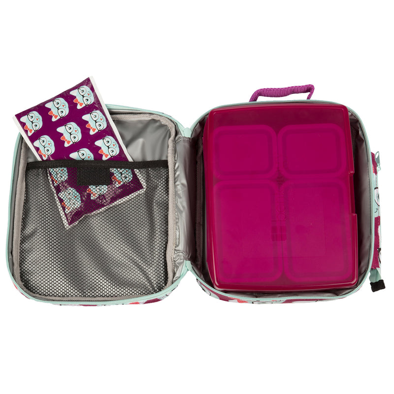 NewNest Australia - Bentology Lunch Box for Kids - Girls and Boys Insulated Lunchbox Bag Tote - Fits Bento Boxes Kitty 