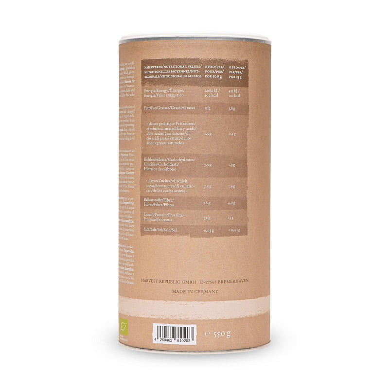 HARVEST REPUBLIC Organic Almond Protein Powder, 1 x 550 g, 50% Protein Content, Organic Food, Well Soluble, Creamy - NewNest Australia