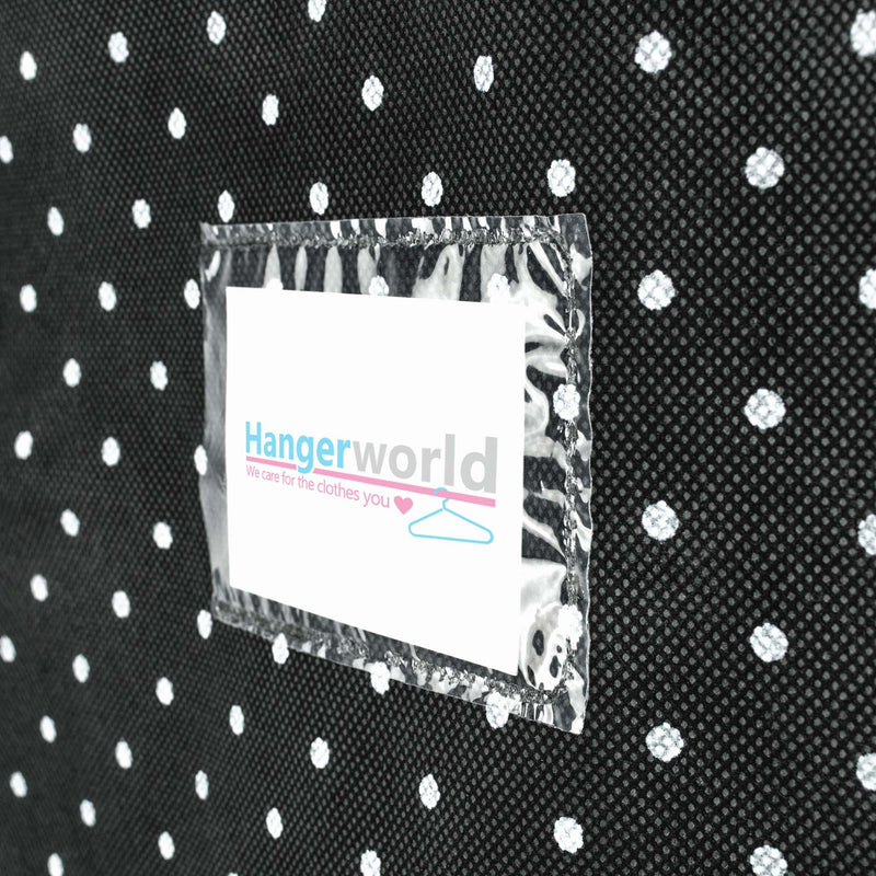 NewNest Australia - HANGERWORLD Black Polka Dot 40inch Breathable Suit Coat Garment Clothes Carry Cover Protector Bags 