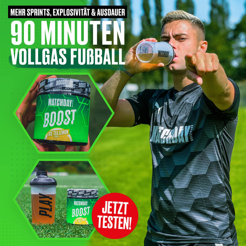 Matchday Nutrition Boost For Footballers I Atp Booster I Athlete Drink With Amino Acids And Carbohydrates I 20 Servings For More Speed Power, Explosivity & Endurance (Ice Tea Lemon) - NewNest Australia