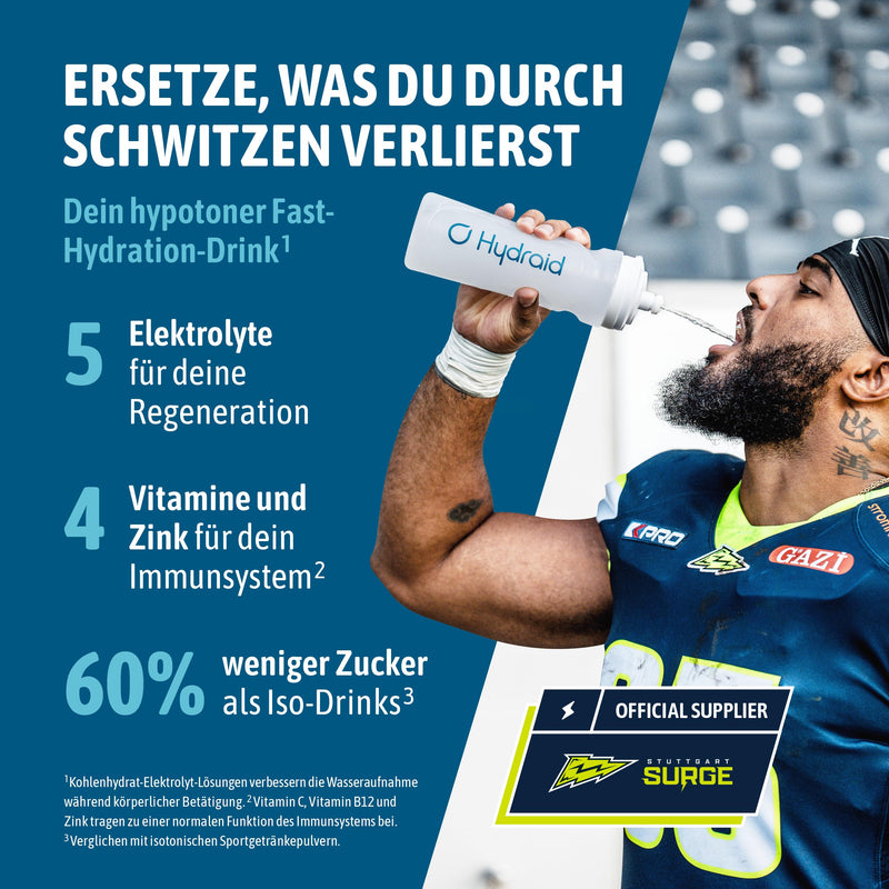 Hydraid Hydration Helper I Carbohydrate Electrolyte Powder I Improved Water Absorption I Pack of 25 I Drink Powder I Low Calorie I Sport I Lemon 25 Servings (Pack of 1) - NewNest Australia