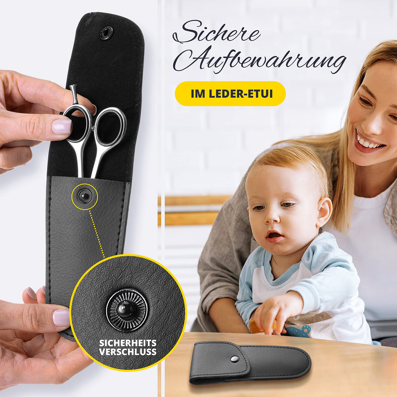 SCHMIEDWERK hair scissors | Hairdressing scissors - sharp & precise cut | Perfect haircut for women & men | Professional hair cutting scissors with case (thinning scissors, silver) thinning scissors - NewNest Australia
