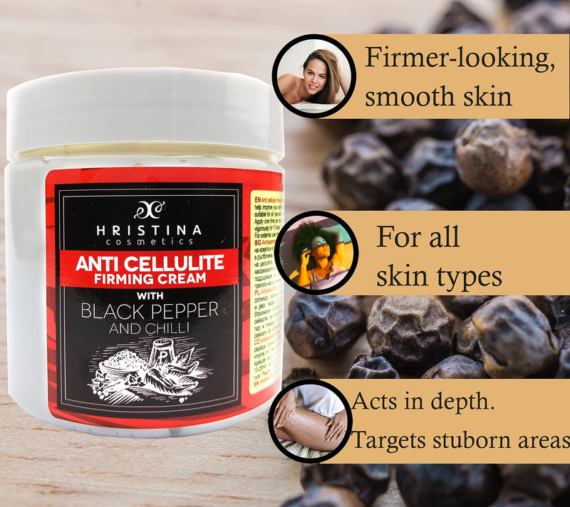 Anti Cellulite Cream With Black Pepper | Cellulite Remover, Firming and Tightening, Perfect For Anti Cellulite Treatment Massage for Legs, Butt, Thighs, Belly fat | 200ml - NewNest Australia