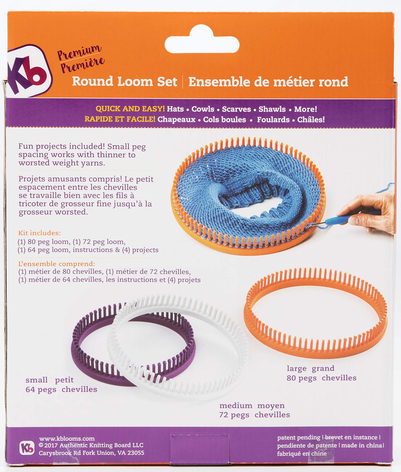 Authentic Knitting Board ' Premium' Round Knitting Loom Set, 3/8" Gauge - NewNest Australia