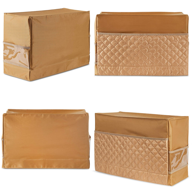 Addicted DEPO Sewing Machine Cover with 3 Convenient Pockets - Protective Quilted Dust Cover Pro - Universal for Most Standard Singer & Brother Machines - | Rodi's (Beige) Beige - NewNest Australia