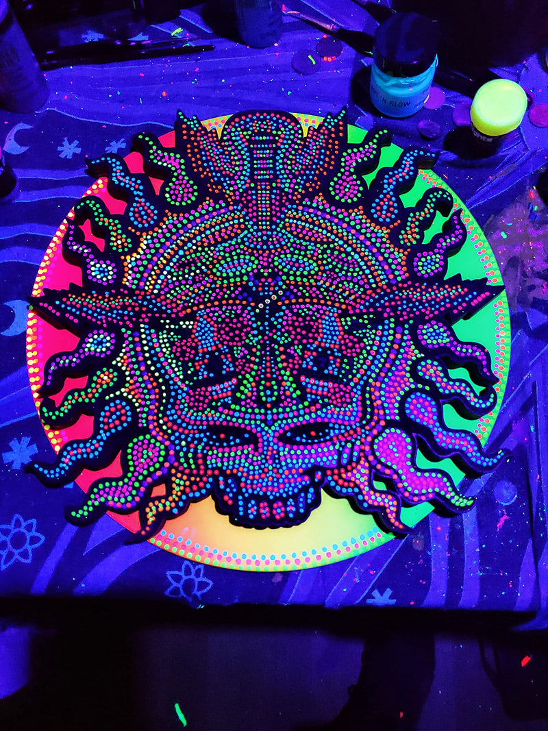 Glow in The Dark Pigment Powder - 12g - Neutral and Fluorescent Colors (Fluorescent Blue) Fluorescent Blue - NewNest Australia