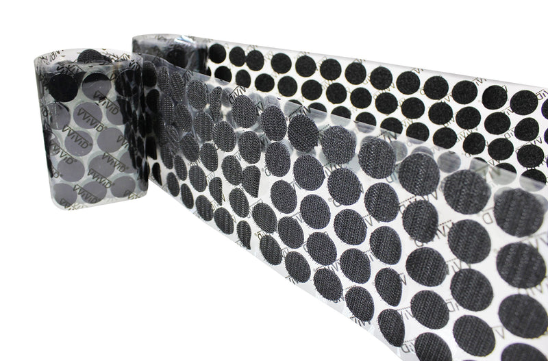 Hook 'N Loop 3/4 Inches Industrial Strength Black Adhesive 250 Dot Roll Pack - NewNest Australia