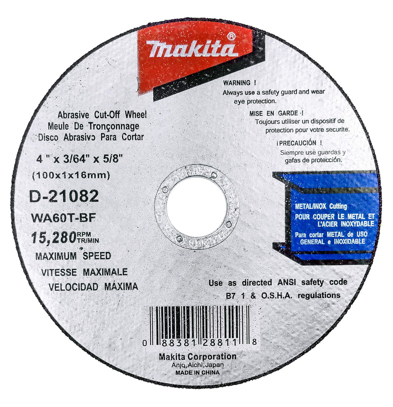 Makita 10 Pack - 4 Inch Cut Off Wheels For 4" Grinders - Aggressive Cutting For Metal & Stainless Steel - NewNest Australia