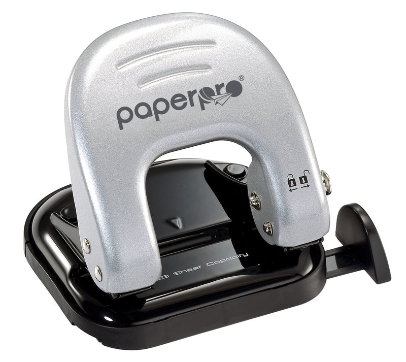 Bostitch Office EZ Squeeze Reduced Effort 2-Hole Punch, 20 Sheets, Locking Handle, Silver (2310) - NewNest Australia