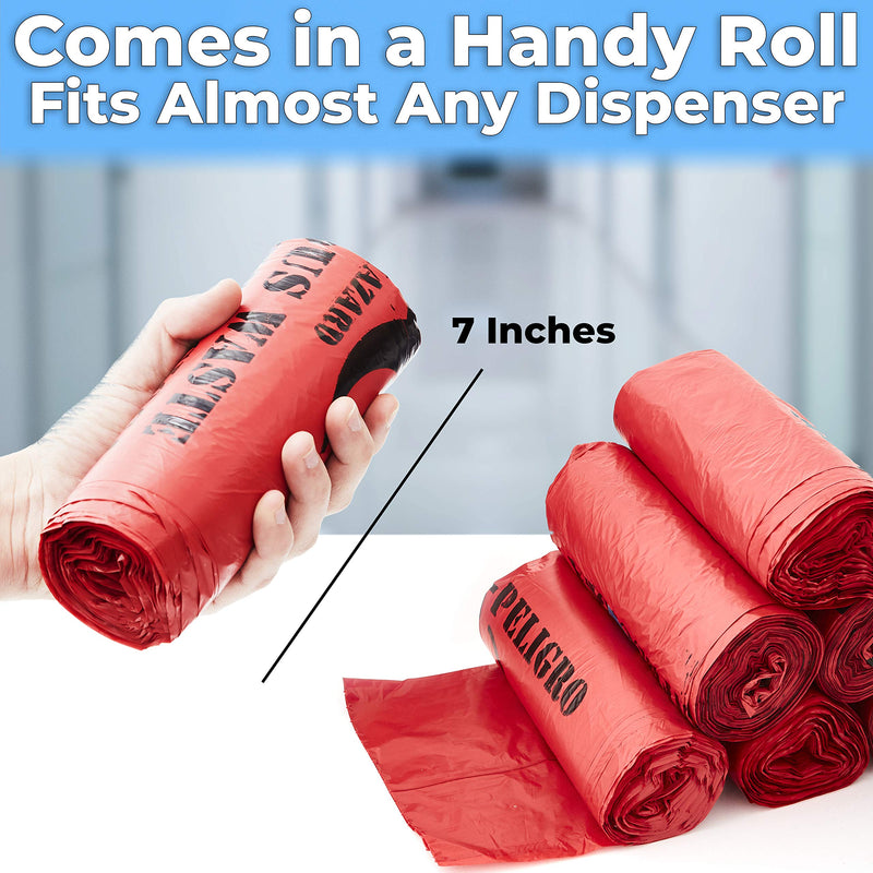 No Leak, Hospital Grade Biohazard Waste Bags 50 Pk. 10 Gallon, 24" Red Trash Liner With Hazard Symbol For Infectious Waste Disposal. Best Small Lab Can Liners for Labeling Biohazardous Trash Safely 50 Count (Pack of 1) - NewNest Australia