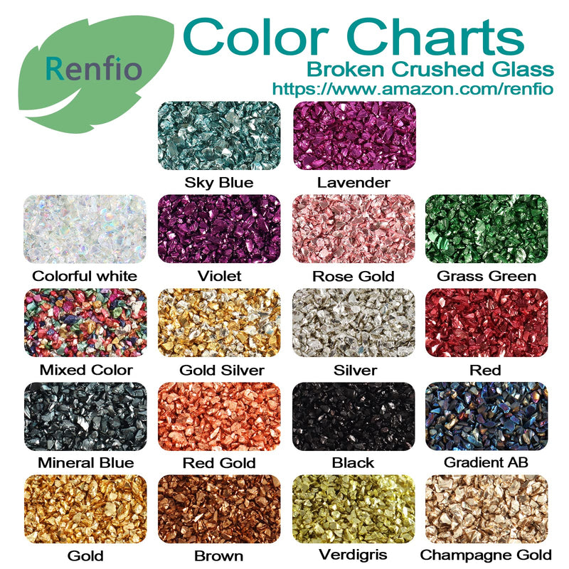 Renfio Broken Crushed Glass Glitter Shards Crush 2-4mm Irregular Small Metallic Chunky Chips High Luster Craft Sequins Gravel for DIY Phone Case Geode Resin Art Coasters Ornament 3.5 Oz (100g) - Black 3.5oz (100g) - NewNest Australia