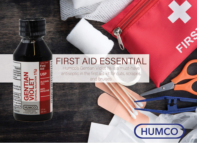 Humco K967380 Gentian Violet (TOPICAL SOLUTION 1%) 2 FL OZ, Pack of 1 - NewNest Australia