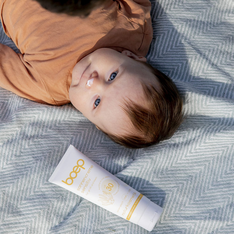 boep Sunscreen Sensitive SPF30 | Mineral sun protection for babies, children and adults with sensitive and allergic skin Perfume free | With zinc oxide UV filter | Vegan natural cosmetics (100ml) - NewNest Australia