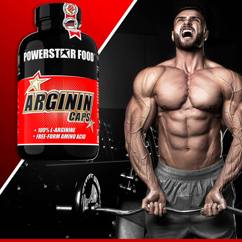 Arginine Caps, 200 Capsules High Dose, 100% Purest L-Arginine Base In Pharmacopoeia Quality For Maximum Nutrient Supply, Natural, Vegetable, Vegan, Made In Germany - NewNest Australia