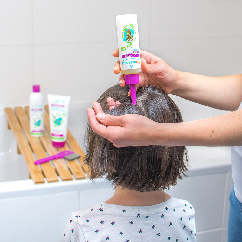 Puressentiel Head Lice Treatment Lotion & Head Lice Comb - Kills 100% Head Lice in Just 10 minutes - 100% Natural Formula - Easy To Apply Lotion 100ml - For kids & Adults - Cruelty Free - NewNest Australia