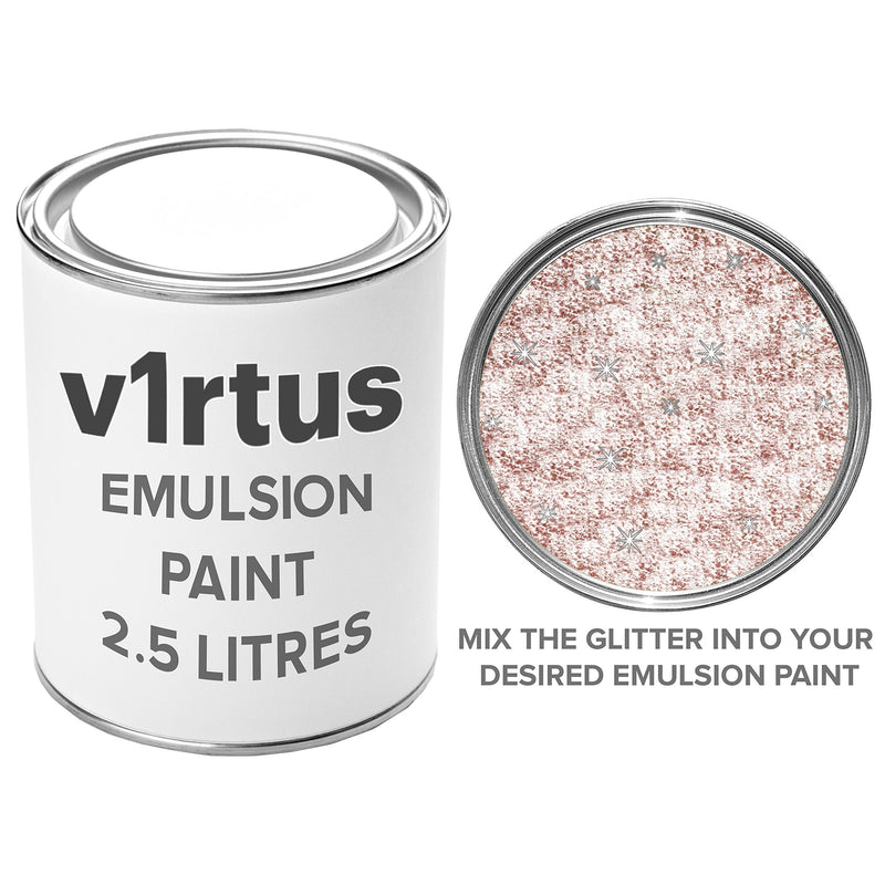 v1rtus Glitter Paint Additive Crystals for Acrylic Paint – Interior and Exterior, Painting, Ceiling, Wood, Varnish, Matte, Gloss and Walls 100g / 3.5oz - Rose Gold - NewNest Australia
