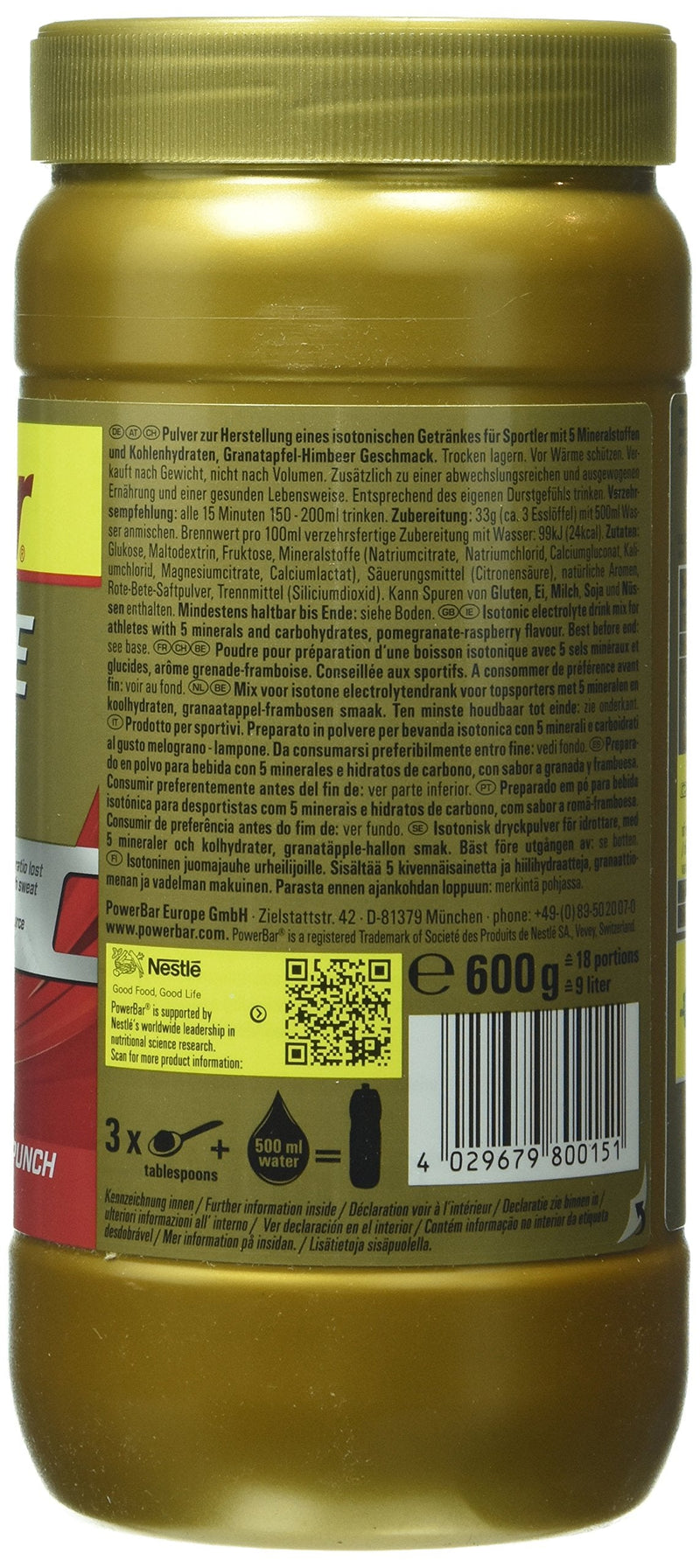 Isotonic Electrolyte Powder With 5 Minerals, Dextrose And Maltodextrin - Refreshing Drink With Sodium, Chloride, Potassium, Magnesium And Calcium - 600G Red Fruit Punch - NewNest Australia