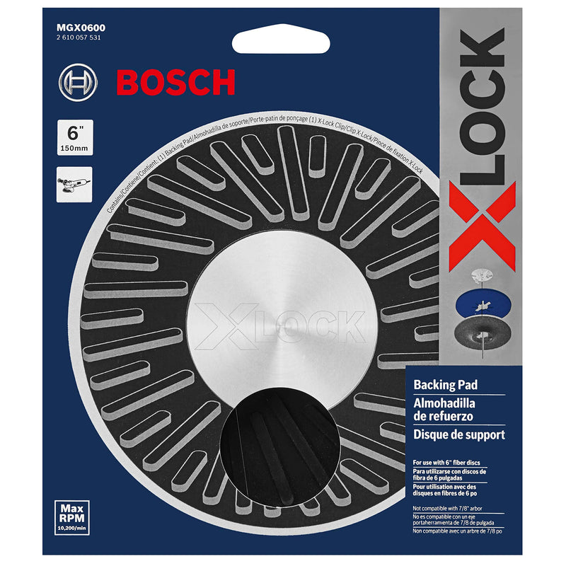 BOSCH MGX0600 6 In. X-LOCK Backing Pad with X-LOCK Clip - Medium Hardness - NewNest Australia