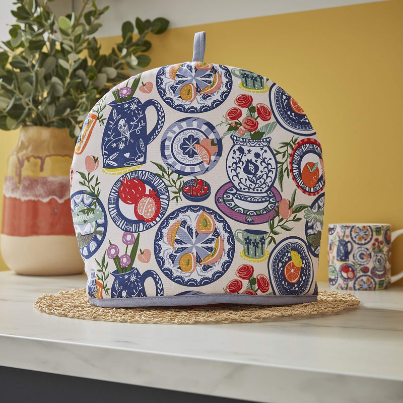 Ulster Weavers 7MPL04 Tea Cosy - Mediterranean Plates, Multicoloured, One Size - NewNest Australia