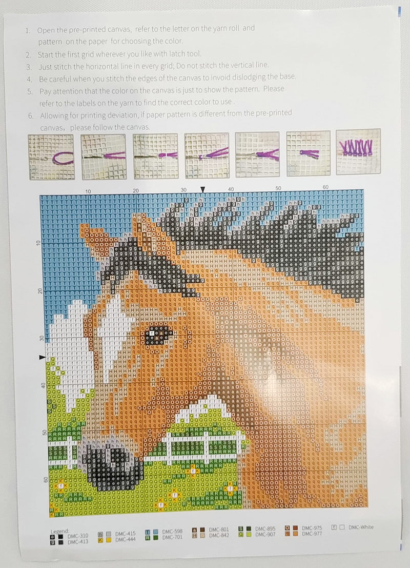 LAPATAIN Latch Hook Kits for DIY Throw Pillow Cover,Needlework Cushion Cover Hand Craft Crochet for Great Family 17X17inch(Brown Horse) Brown Horse - NewNest Australia