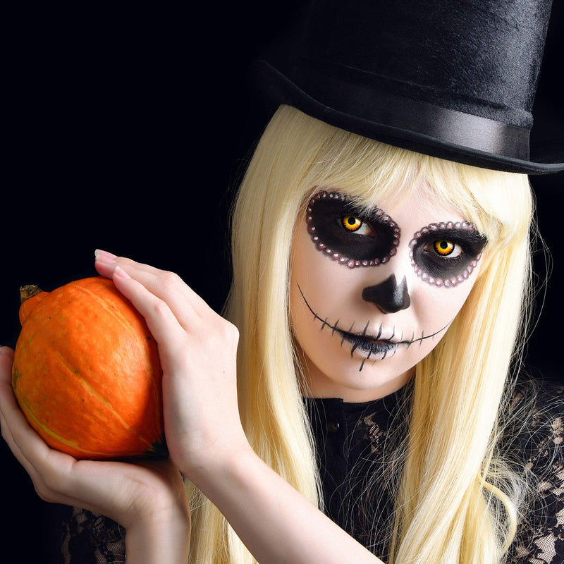 aricona contact lenses daily lenses - black-yellow colored contact lenses - Wolf Eyes - Halloween contact lenses without strength for Halloween & costume parties - NewNest Australia