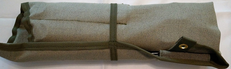 Bull Tools 14 Pocket | Hand Crafted | H.W. 100% Dyed & Sand Washed Cotton | 15 Oz. Duck Canvas | Garage Ready | Metric or SAE | Wrench and Tools Bag Organizer Roll Up Pouch | Washed Olive Drab | - NewNest Australia