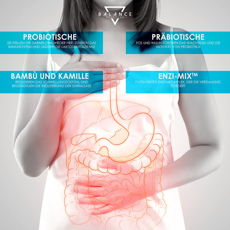 PROBIOTICS AND PREBIOTICS - 240 CAPSULES | Probiotics intestinal cleansing | Probiotics capsules | Prebiotics, Digestive Enzymes + Inulin | Intestinal flora structure | Up to 20 billion CFU - NewNest Australia