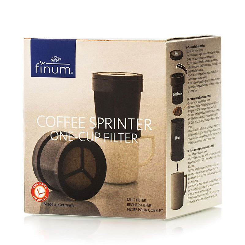 Finum 63/4221600 Coffee Duration Filter, Plastic, Black, 9.5 x 9.5 x 10.5 cm - NewNest Australia