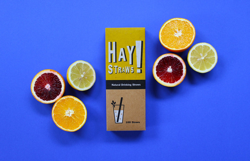 NewNest Australia - HAY! Natural Drinking Straws, Tall 7.75'' 