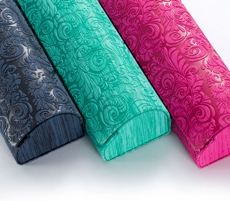 FEFI - Stable hard case glasses case in floral relief look night blue - NewNest Australia
