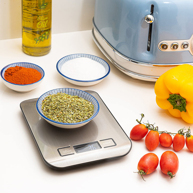Digital Kitchen Scale Food Multifunction Accuracy Digital Scale LCD Display 11LB 5KG, Food Scales Digital Weight Grams and Oz, Baking Scale, Stainless Steel Small Food Scale by Moss and Stone - NewNest Australia