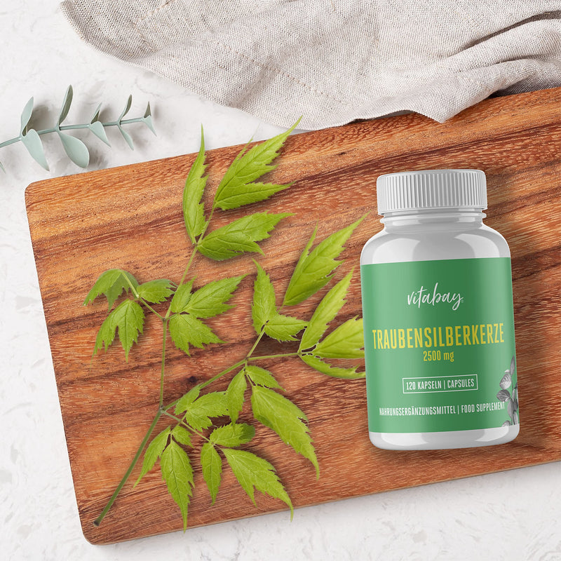 Vitabay Grape Silver Candle Extract 2500 mg | 120 Vegan Capsules | High Dose | Black Cohosh | Cimicifuga racemosa | Laboratory Tested & Made from High-Quality Raw Materials - NewNest Australia