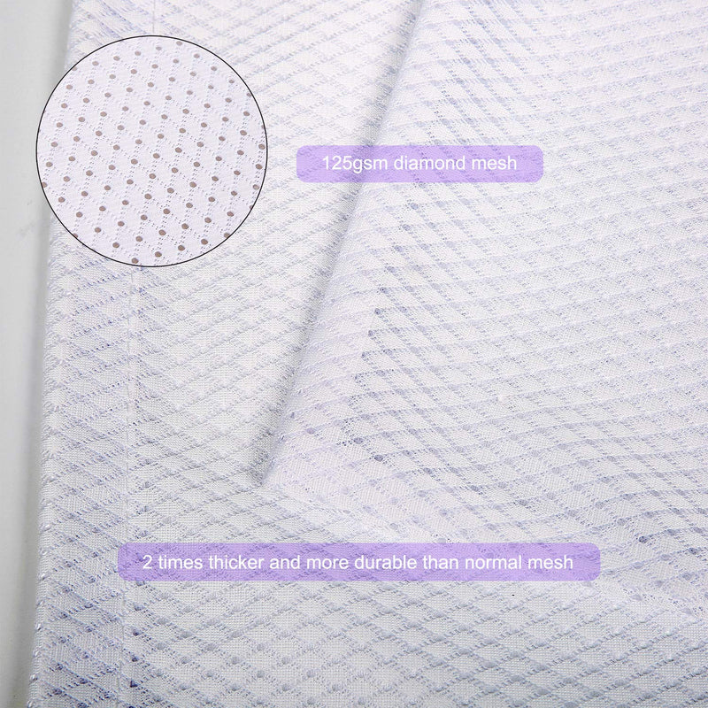 NewNest Australia - Lead Free Diamond Shape Mesh Laundry Bag with Strap,Large Heavy Duty Laundry Bag-27.5 x 35.5 inches-Sturdy Drawstring Bag. Ideal Machine Washable Durable White Net Bag for College, Dorm, Apartment 