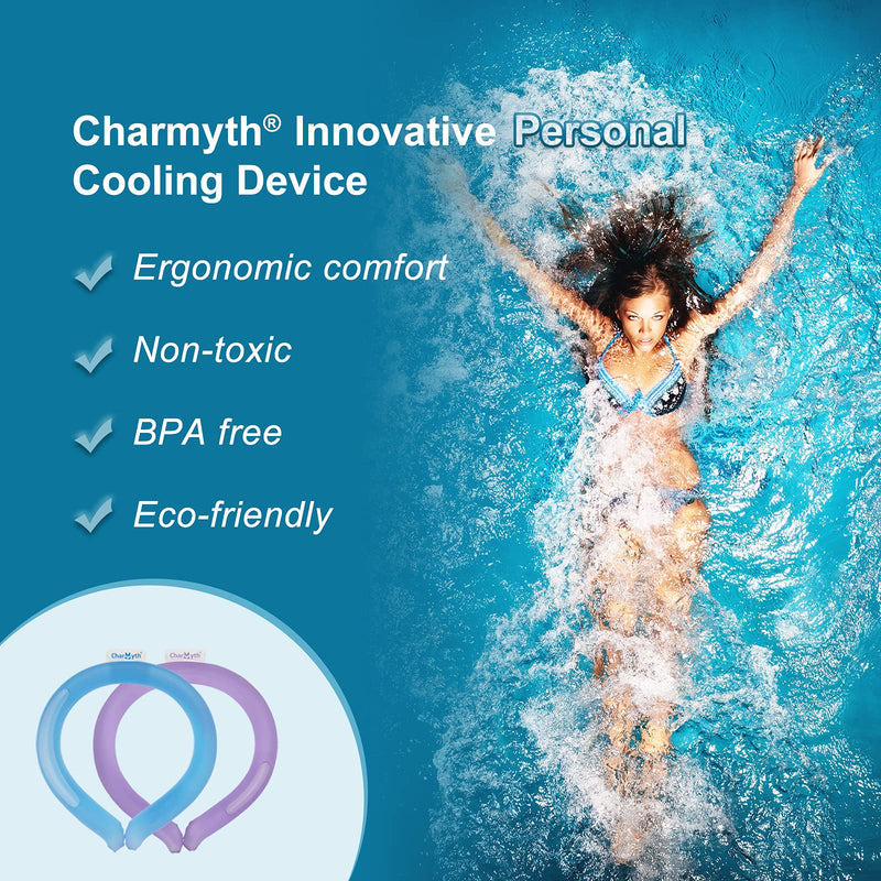 Neck Cooling Tube, Cooling Starts Below 15°C (59°F), Reusable Neck Cooler, Neck Cooling Tube for Summer Outdoor Indoor Cooling and Heat Dissipation (Blue) Blue - NewNest Australia
