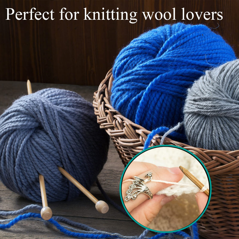J.CARP 8 Pcs Adjustable Knitting Crochet Loop Ring, Braided Knitting Ring Yarn Guide Finger Holder for Mother Grandma Thanksgiving Presents - NewNest Australia