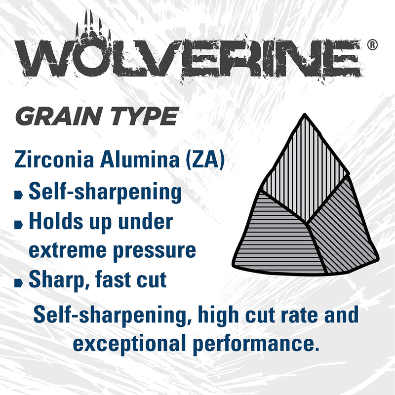 Weiler 62005 Wolverine Zirconia Alumina Resin Fiber Sanding & Grinding Disc, 4-1/2" Diameter, 60 Grit, 7/8" Arbor Hole (Pack of 25) - NewNest Australia