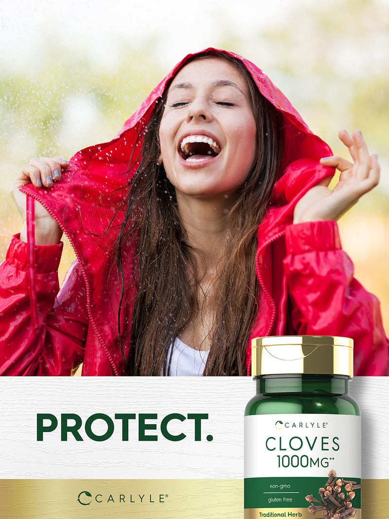 Cloves Supplement | 1000mg | 100 Capsules | Non-GMO, Gluten Free | by Carlyle - NewNest Australia