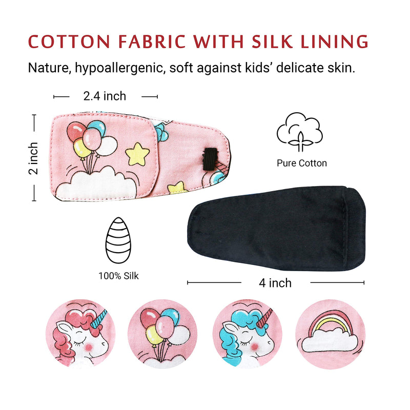 Astropic Cotton & Silk Left Eye Patch for Kids Glasses (Left Eye, Balloon) Baby Pink - Balloon - NewNest Australia