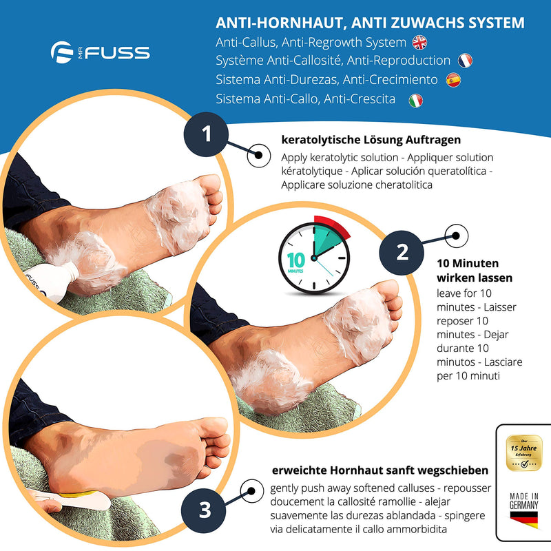 Mr. Fuss Callus Remover Active Solution No. 4 Advanced Pack (Small) Callus Removal Without Grinding Or Rubbing System Pack Of 4 For Callus And Cuticle Removal - NewNest Australia