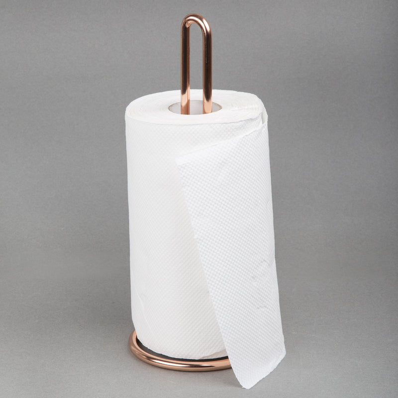 NewNest Australia - Creative Home Heavy Duty Copper Plated Upright Paper Towel Holder Kitchen Towel Dispenser 