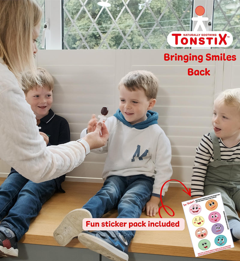 TONSTIX HONEY & STRAWBERRY JELLY POPS | FOR SORE THROATS AND COUGHS | 6 PACK | SOURCE OF VIT C & ZINC | NO ADDED SUGAR | IMMUNE SUPPORTING INGREDIENTS | 100% NATURAL 1 Count (Pack of 6) - NewNest Australia