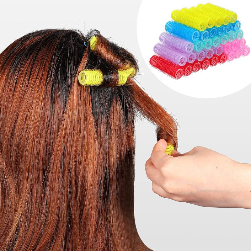 36 Pieces Self Grip Small Hair Curlers Self Grip Salon Hairdressing Curlers Hair Rollers Salon Hairdressing Rat Tail Comb Hairdressing Curlers Tools for Women (0.6 x 2.4 Inch, Classic Colors Set) 37 Piece Set - NewNest Australia