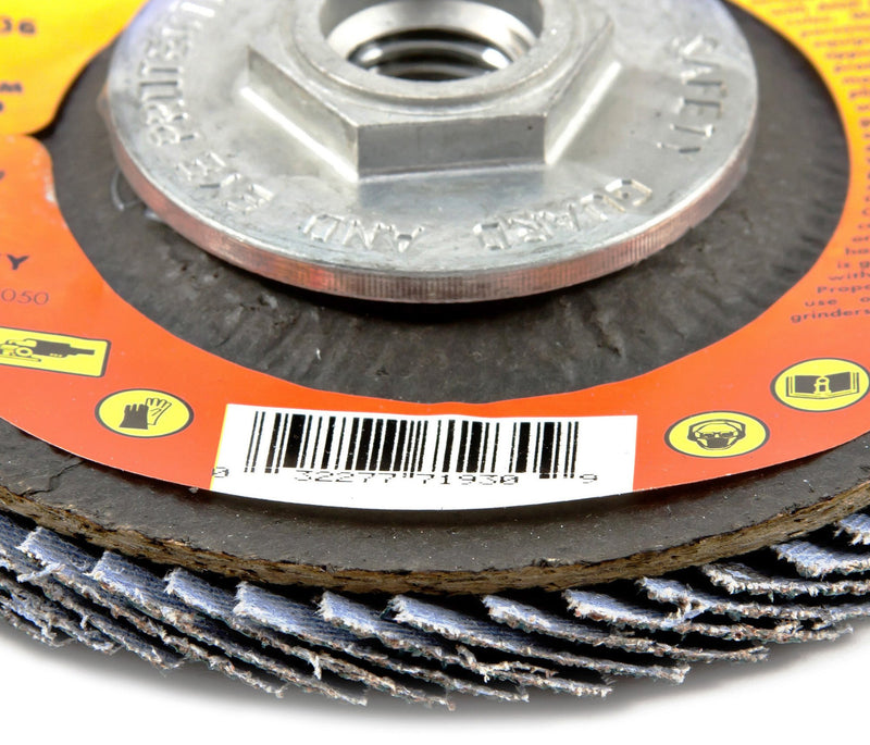 Forney 71931 Flap Disc, Type 29 Blue Zirconia with 5/8-Inch-11 Threaded Arbor, 60-Grit, 4-1/2-Inch - NewNest Australia